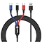 کابل تبدیل USB به لایتنینگ/USB-C/microUSB تاپیکس مدل TS-03 طول 1.2 متر